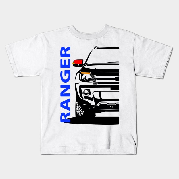 Ford Ranger Kids T-Shirt by gaplexio